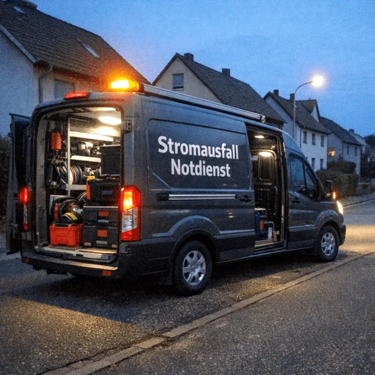 Einsatzfahrzeug des Elektro Notdienstes